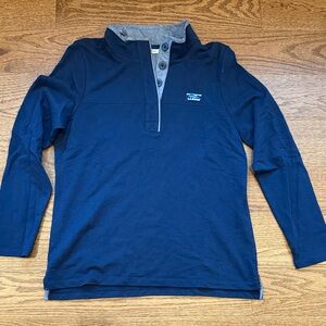L.L. Bean Navy Long Sleeve quarter button up